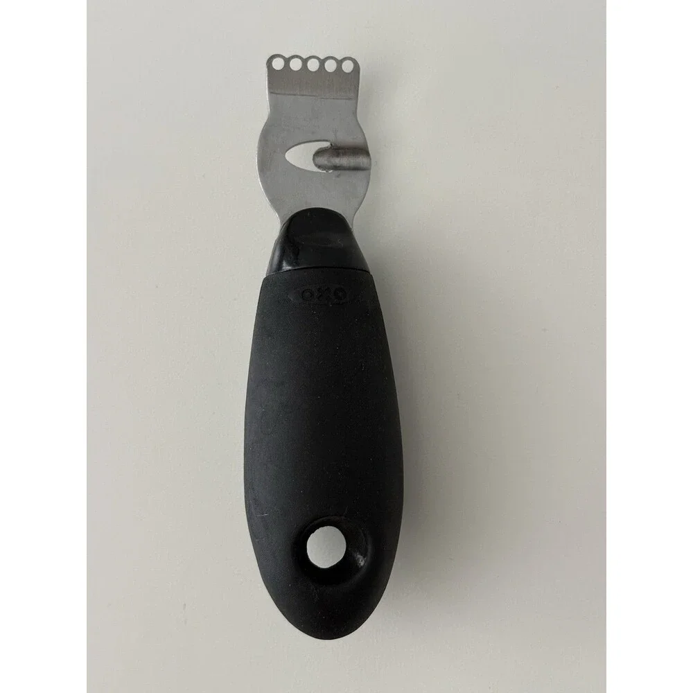 OXO Good Grips Stainless Streel Citrus Zester Black Rubber Handle Lemon Lime EUC